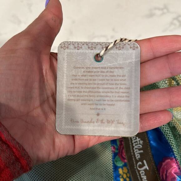 Matilda Jane The Seashore Floral Sandals with backpack flip flops blue size 11 - Picture 11 of 12